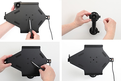 Brodit Hållare med fjäder-lås, Samsung Galaxy Tab A9+ 11 SM-X210/SM-X215 LTE/SM-X216 5G 