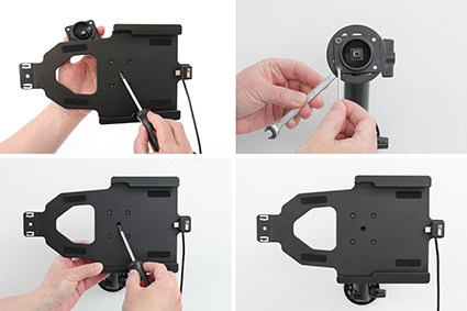 Brodit Hållare med nyckel-lås, Samsung Galaxy Tab Active 2 SM-T390/SM-T395/3 SM-T570/SM-T575