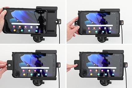 Brodit Hållare med nyckel-lås, Samsung Galaxy Tab Active 2 SM-T390/SM-T395/3 SM-T570/SM-T575