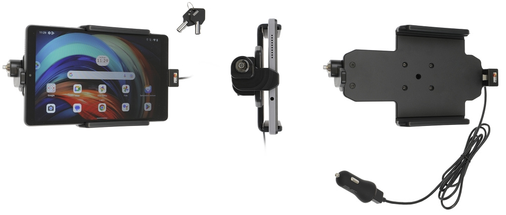 Brodit Hållare med nyckel-lås, Lenovo Tab M8 4th Gen 