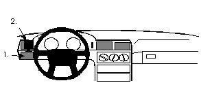 Instrumentbräda med ratt och kontroller för Volvo 850 92-97.