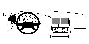 Bild visar instrumentpanelen för Mercedes Benz C-Klass 93-99, vänster sida.