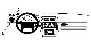 Instrumentbräda med ratt och kontroller för Volvo C70/S70/V70 97-00.