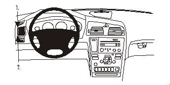 Instrumentbräda med ratt och kontroller för Volvo V70 00-08.