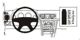 Instruktion för att använda verktyg för att öppna panel i Opel Signum/Vectra.
