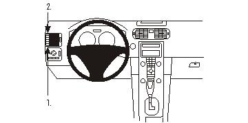 Layout av instrumentpanel i Volvo S40 04-12, vänster sida.