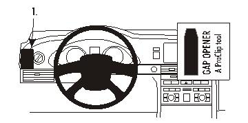 Bild visar instrumentbräda och verktyg för Audi A6 04-09, vänster sida.
