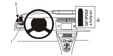 Bild visar instrumentpanel och verktyg för Citroen C4 05-10, vänstersida.