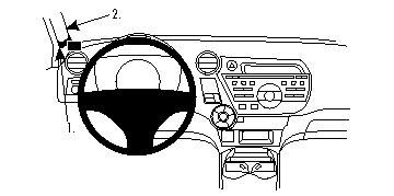 Instrumentpanel och ratt i en Honda Insight 09-15.