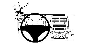 Instrumentbräda med ratt och kontroller för Citroen C4 Aircross.