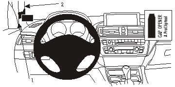 En illustration av BMW 3-serie 12-15:s interiör, inklusive instrumentbräda och ratten.