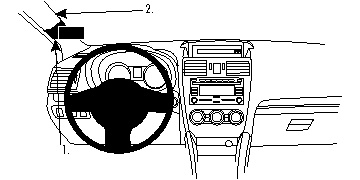 Monteringsbygel för ProClip i Subaru Impreza/XV 12-15, vänster sida av instrumentbrädan.