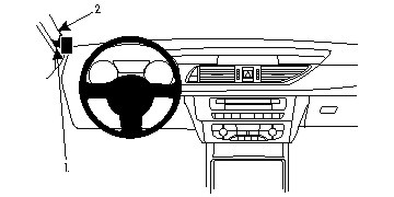 En illustration av instrumentpanelen i en Audi A6 (11-15), vänster sida.