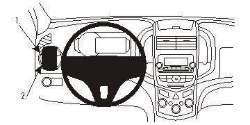 Monteringsanvisning för ProClip i Chevrolet Trax 14-14, vänster sida.