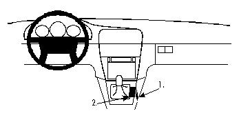 Instrumentbräda med växelspak och kontroller för Volvo S40 96-00.