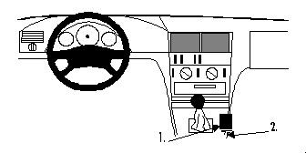 Interiör av Mercedes Benz C-Klass 93-99, inklusive ratt och konsol.