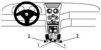 Översikt av instrumentbräda och konsol för Alfa Romeo 145/146.