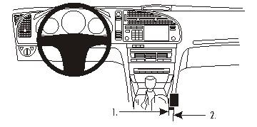 Bild som visar instrumentpanel och konsol för Saab 9-3 03-11.