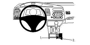 Illustration av Honda Civic Hybrid 06-11:s konsol och instrumentpanel.
