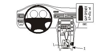 Illustration av instrumentpanel och konsol för Volvo S80/V70/CX70 07-10.