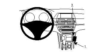 Illustration av instrumentpanel och kontrollknappar i BMW X5/X6.