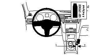 Diagram över instrumentpanel och konsol för Subaru Outback/Legacy 10-14.