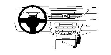 Illustration av instrumentbräda och konsol för Audi A6 11-15.