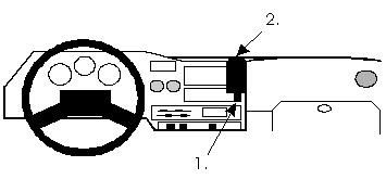 En diagramvisning av monteringsbygel för Toyota Landcruiser 87-90.