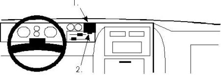 Monteringsbygel för Chevrolet Van 78-95, centrerad placering i instrumentpanelen.