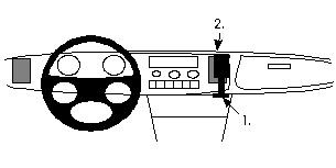 En illustration av instrumentpanelen i en Saab 900 från 83-93.