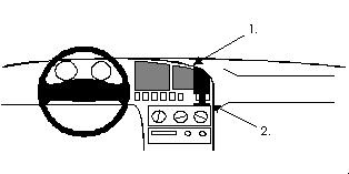 Monteringsbygel för Hyundai Elantra 91-95, centralt placerad.