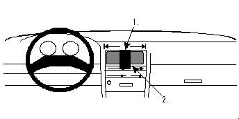 Monteringsbygel för bilstereo i Subaru Justy/Suzuki Swift.