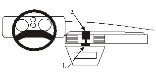 Monteringsdiagram för ProClip i Land Rover Discovery 90-93.