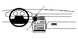 Montering av ProClip för Chrysler Vision 94-98, centralt placerad.
