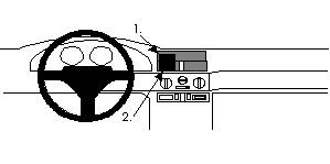 Instrumentbräda med ratt och kontroller för Alfa Romeo 145 94-97.