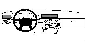 Instrumentbräda med ratt, kontrollpanel och stereo för Volvo 740/940.