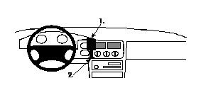 Bild som visar instrumentbrädan i Ford Escort 95-00/Escort Express 98-01.