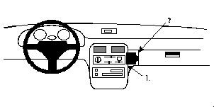 Monteringsanvisning för ProClip i Kia Sportage 95-98.