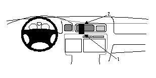 Monteringsbygel för radio på dashboarden i Toyota LandCruiser och Lexus LX.