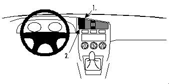 Instrumentbräda och ratt i Nissan Primera 96-99.
