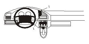Diagram av instrumentbräda för Citroen Berlingo 97-02.