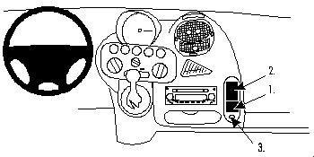 Instrumentpanel med spakar, mätare och ljudsystem för Fiat Multipla 99-09.