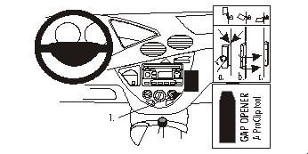 Instruktion för installation av ProClip i Ford Focus 99-04.