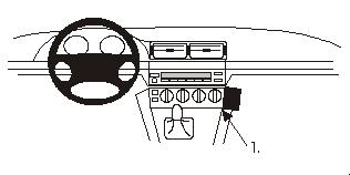 Instrumentbräda med ratt, kontroller och växelspak för BMW E39.