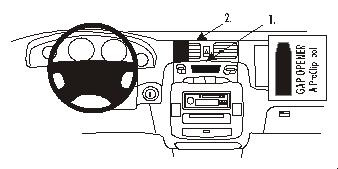Instrumentbräda med kontroller och display för Hyundai Trajet 00-09.