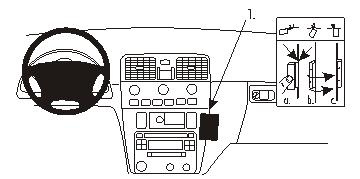 Instrumentpanel med ratt och controls för Volvo S40/V40 01-03.