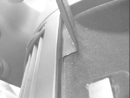 Bild som visar en detalj av inredningen i en Volkswagen Sharan.