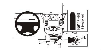 Bild som visar instrumentpanel och verktyg för Nissan Primera 02-09.