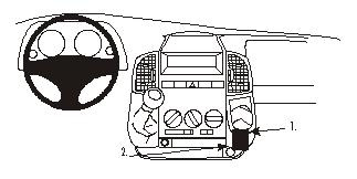 Illustration av instrumentpanel och kontroller för Fiat Ducato 02-06.