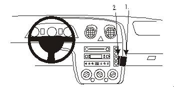 Installationsdiagram för ProClip Monteringsbygel Ford Fiesta 03-05.